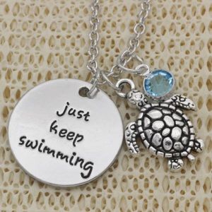 Keep swimming necklace